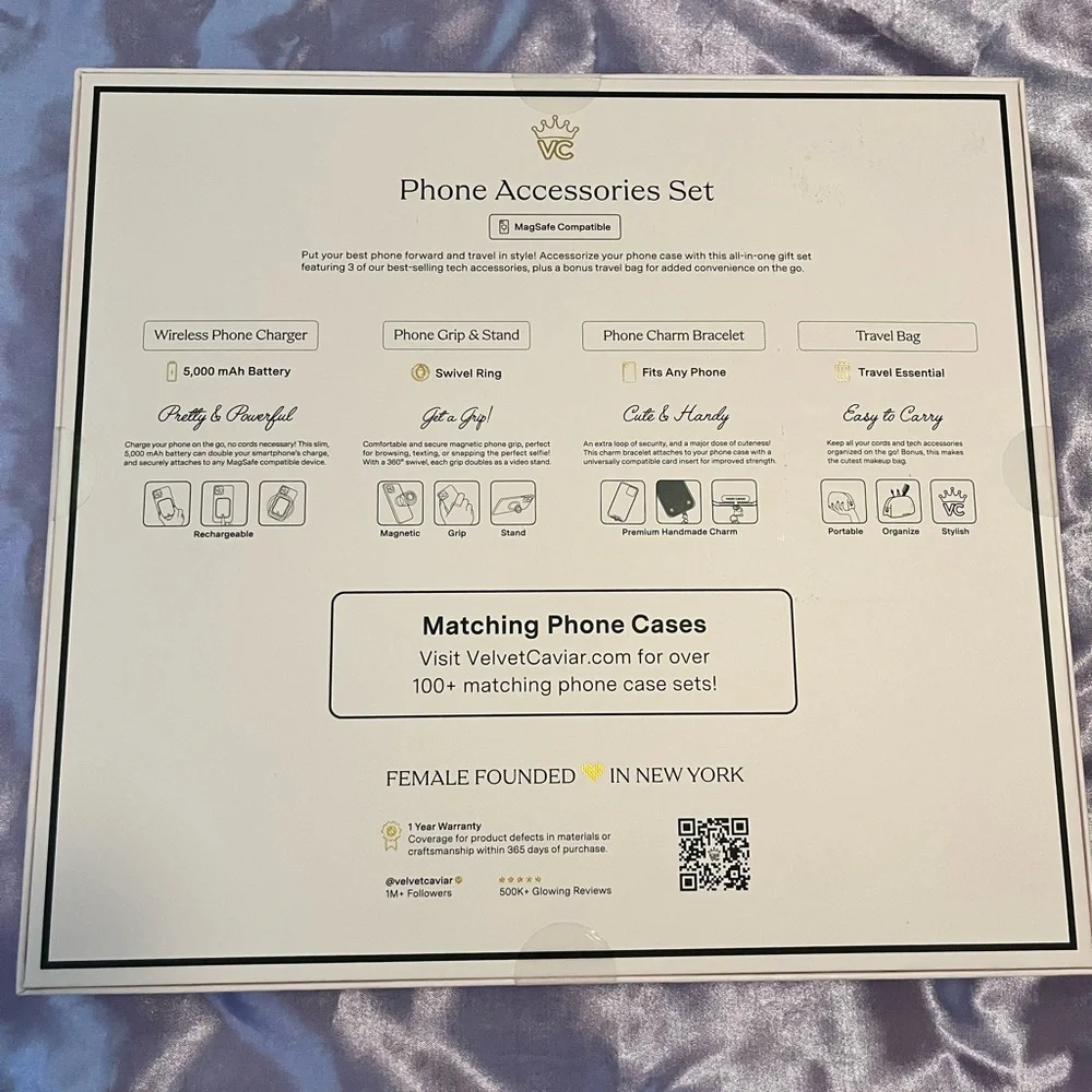 Velvet Caviar Phone Accessories Set Cherry
